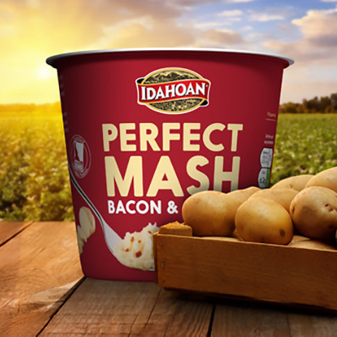 Idahoan Perfect Mash Potatoes Bacon & Cheese 55g Pots