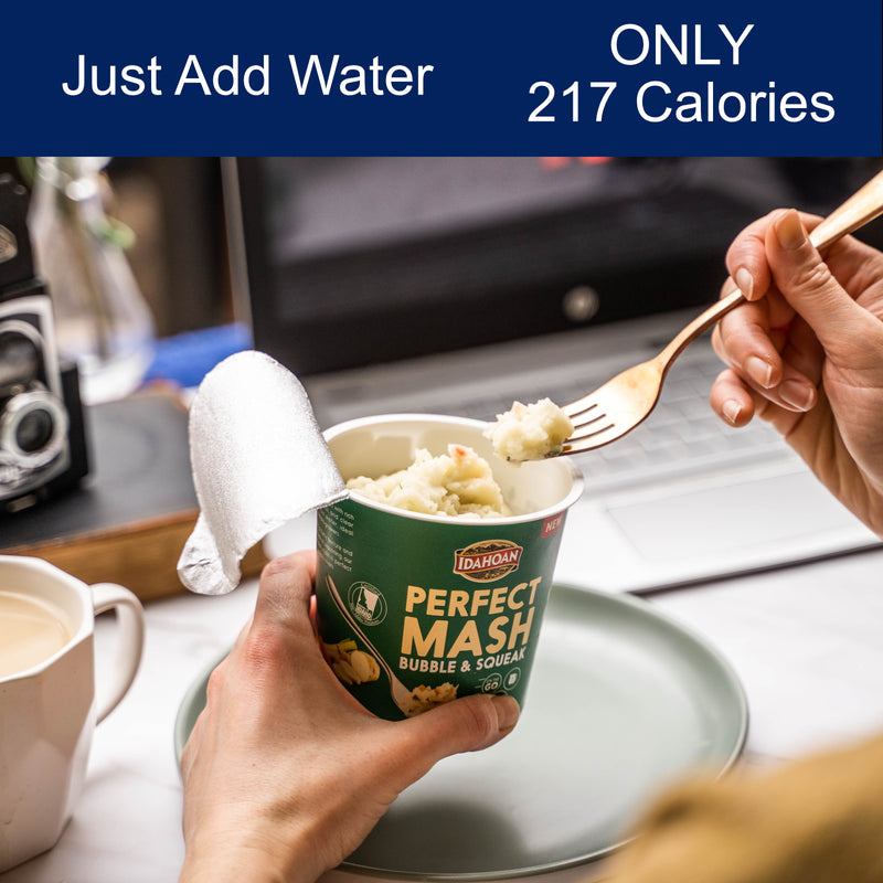 Load image into Gallery viewer, Idahoan Perfect Mash Potatoes Bubble &amp; Squeak 55g Pots
