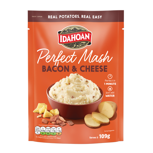 Idahoan Perfect Mash Potatoes Bacon & Cheese 109g Pack of 12