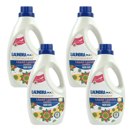 Sensitive Liquid Laundry Detergent – Dermatologically Tested Non Bio Concentrated Liquid Detergent for Washing Machine Stain Removal Laundry Liquid Detergent