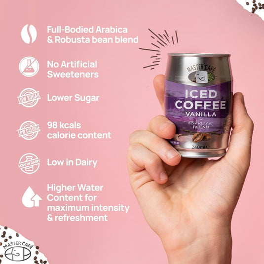 Master Café Iced Coffee in Cans, Vanilla 240ml