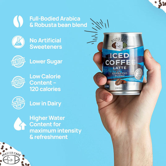 Master Café Iced Coffee in Cans, Latte 240ml