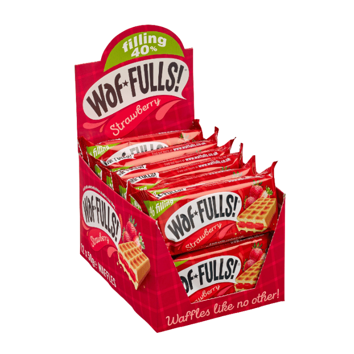 Load image into Gallery viewer, Waffulls On-The-Go Snack Strawberry Waffle Sandwich 50g
